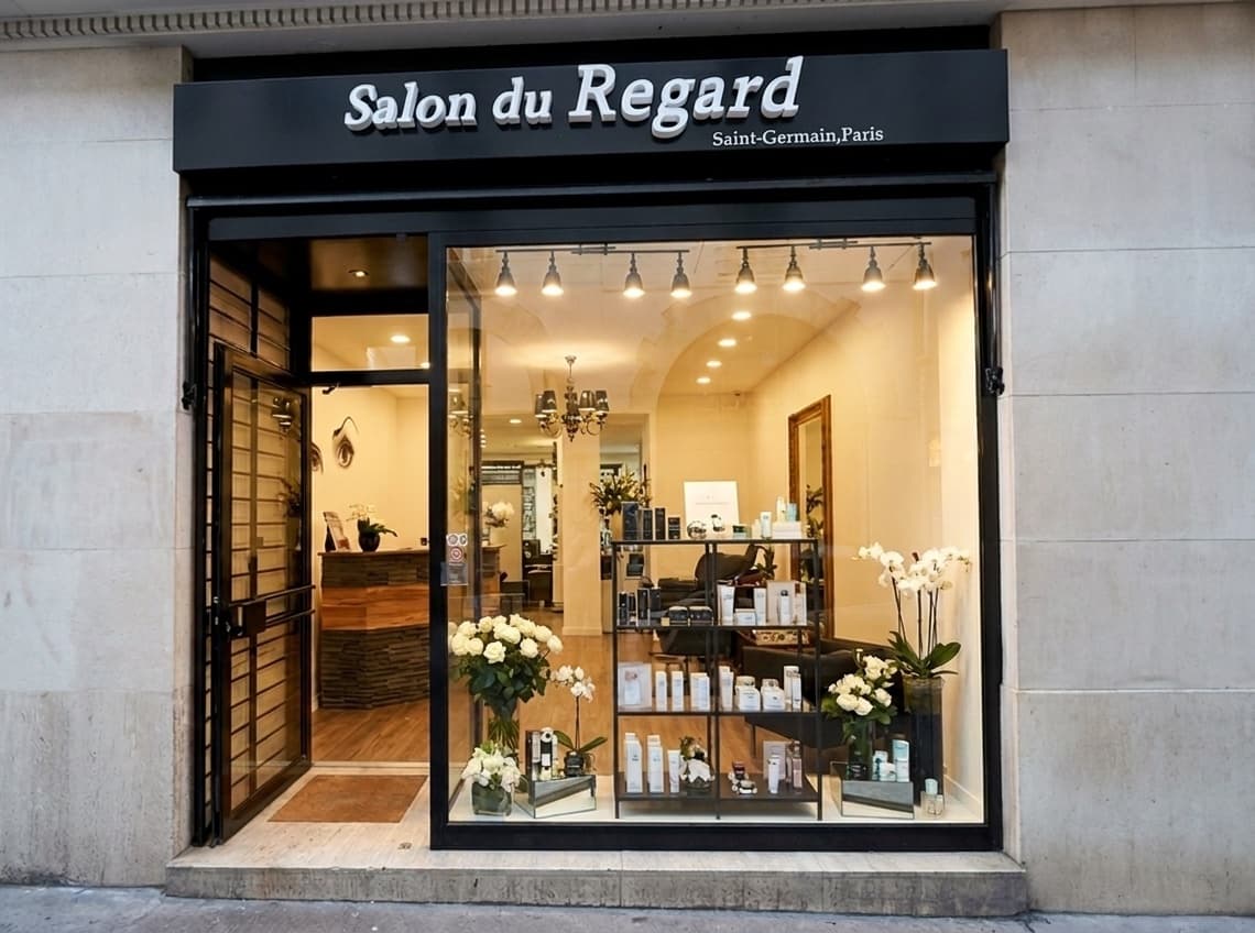 Façade du Salon du Regard, 22 rue des Quatre Vents